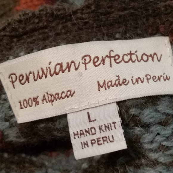 Peruvian Perfection Alpaca Hand Knit Sweater Large - Picture 5 of 8